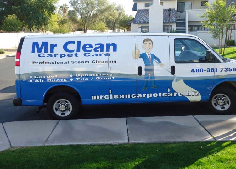 Mr Clean Carpet Care service van